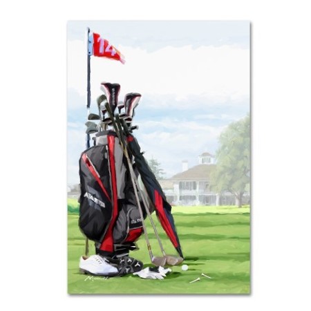 The Macneil Studio 'Golfbag' Canvas Art,22x32 -  TRADEMARK FINE ART, ALI8985-C2232GG